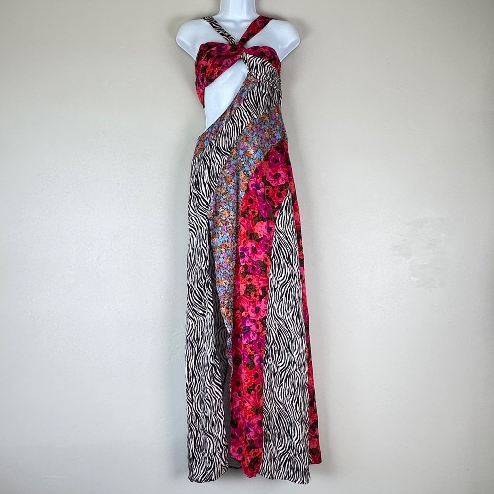 For Love & Lemons Rita Dress S Y2K Maximalist Eclectic Mcbling Indie Mixed Print